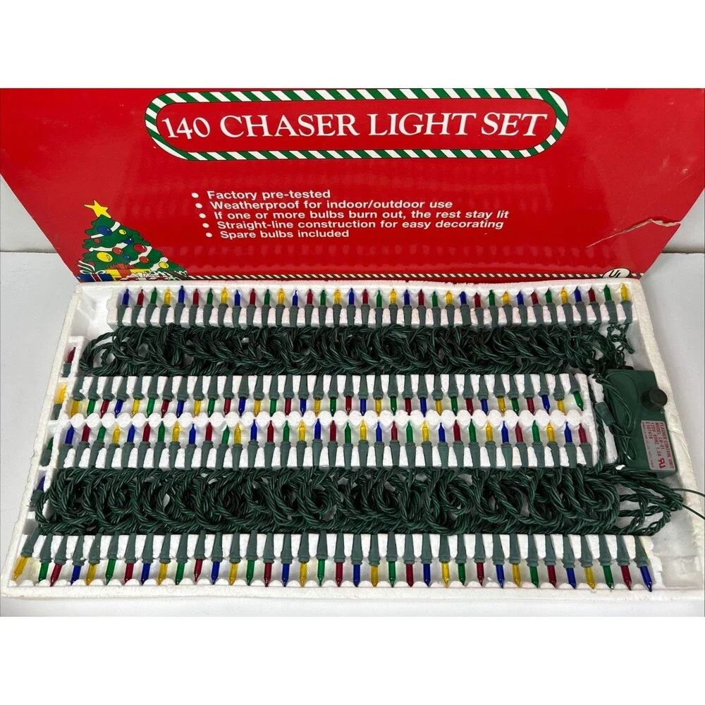 Holiday Traditions 140 Chaser Christmas Light Set Christmas Multicolor Flashing